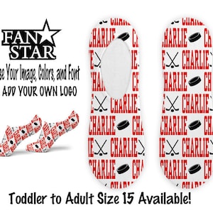 Calcetines invisibles de hockey personalizados, calcetines de hockey personalizados, regalo de estados de hockey, tobilleras de mezcla de polialgodón, se adaptan a niños y adultos