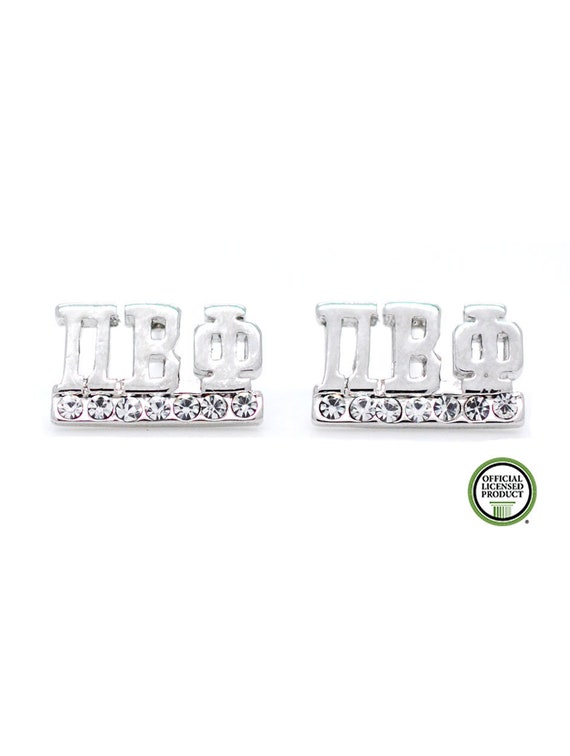 Pi Beta Phi Sorority Wine Colored Crystal Rhodium Plated Necklace Jewelry Lil Big Gift