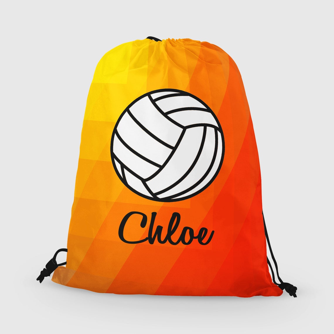 Personalized Volleyball Drawstring Bag Custom Volleyball Etsy