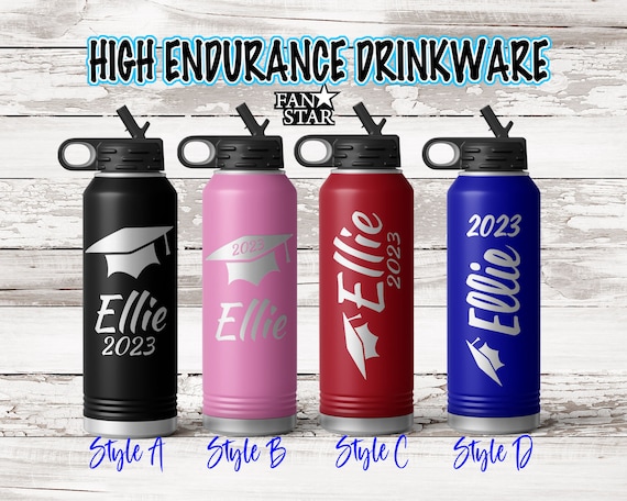 One piece 40 oz stainless insulated with straw laser engraved water bottle  gift