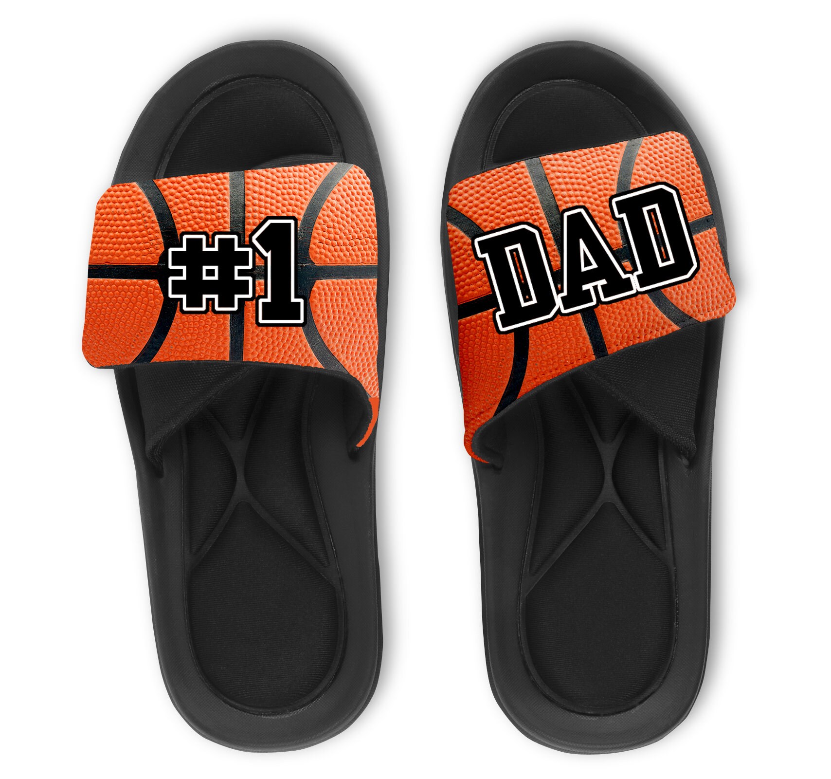 Pest utilsigtet hændelse reagere Custom Number 1 Basketball DAD Slides Flip Flops Sandals 1 - Etsy