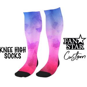 Personalized Prism Knee High Socks, Custom Prism Knee High Socks, Great Team Gift for Soccer, Softball, Basketball, Lacrosse