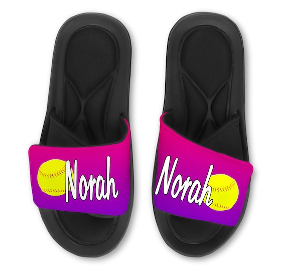 Personalized FASTPITCH SOFTBALL Slides Flip Flops Sandals With