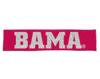 Alabama Bama Headband - Hot Pink/Silver Sparkle