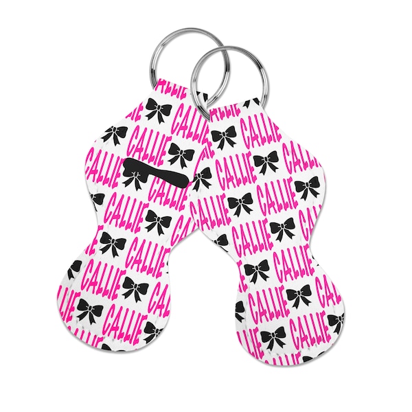 Personalized Cheer Chapstick Holder - Custom Bow Chapstick Holder - Great Team Gift or Party Favors!  Single or Bulk Orders!