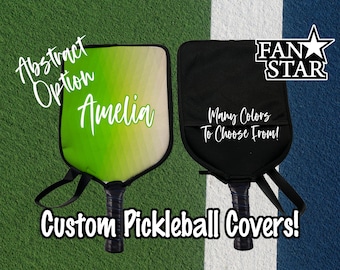 Custom Pickleball Paddle Cover, Personalized Pickleball Cover with Mesh, Choose Your Color, Name or Logo, Pickleball Gift! Abstract Design