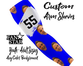 Custom Picture Arm Sleeves, Love My Dad, Great for Father's Day, Sleeves for Kids and Adults, Baseball,  Softball, Lacrosse, Soccer Gift