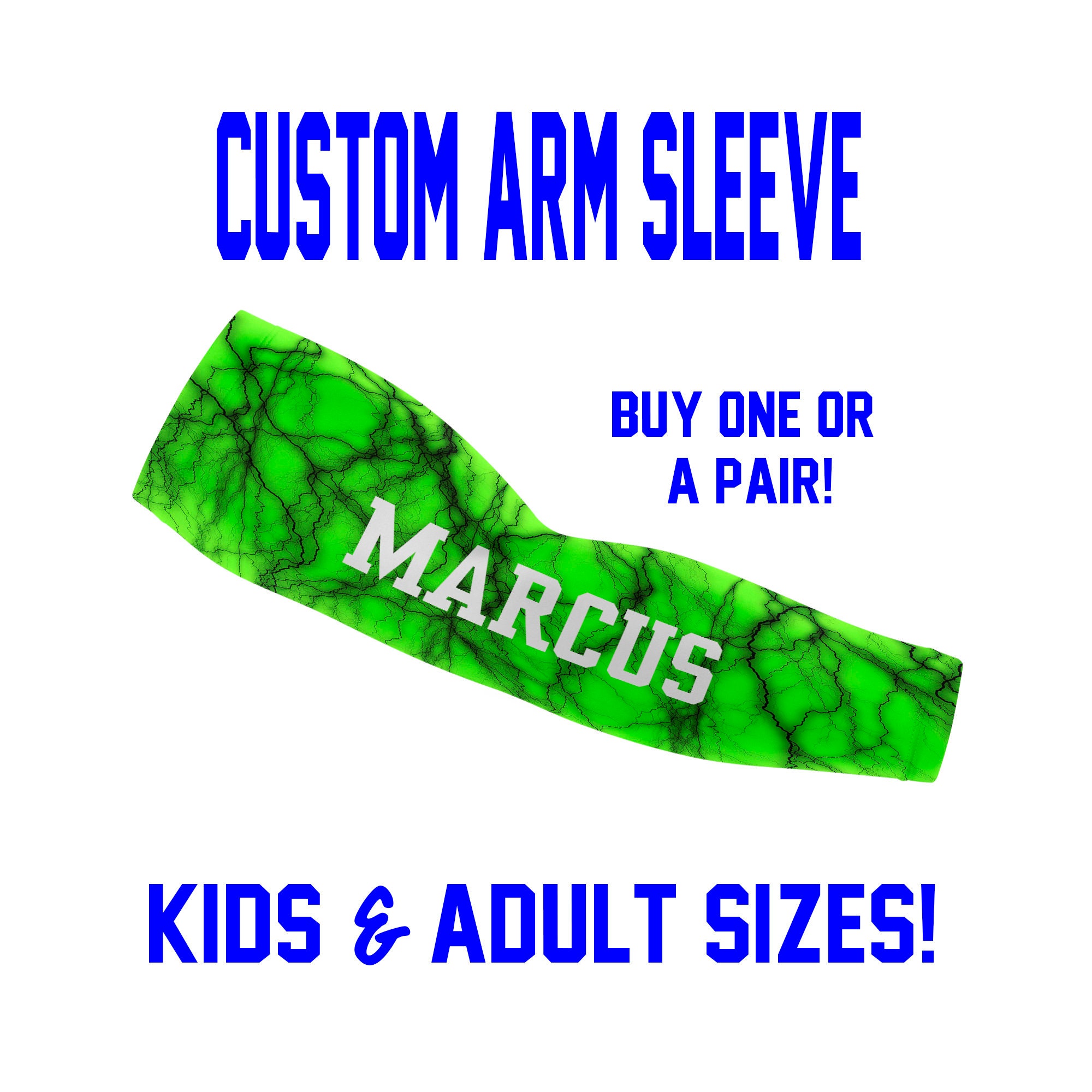 Flame Compression Arm Sleeve Youth/Kids & Adult Sizes - Baseball Basketball Foot
