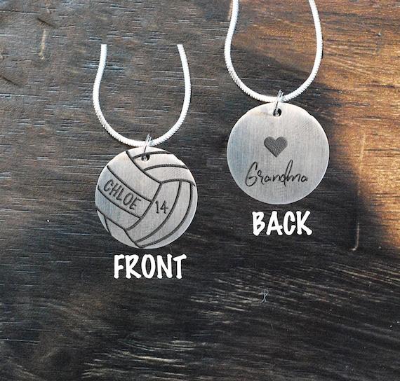 Volleyball necklace outlet with name