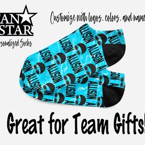 Personalized Swim Ankle Socks, Custom Swimming Ankle Socks, Great Team Gift, Fun Swimmer Socks!