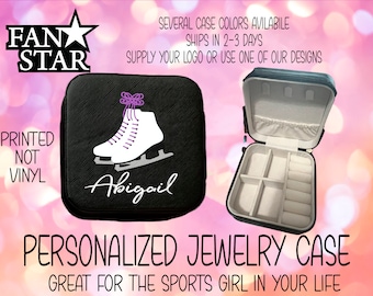Personalized Figure Skating Travel Jewelry Box Perfect for Sports Bags to Keep Valuables Safe and Clean