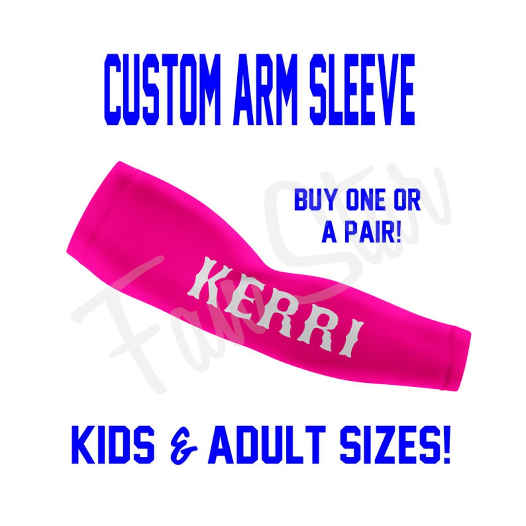Personalized Hot Pink Arm Sleeve Custom Baseball Fastpitch Compression