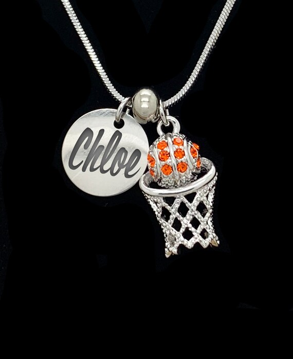 Custom BASKETBALL Pendant Name Necklace 