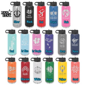 Personalized Hockey Water Bottle Engraved, Custom Hockey Water Bottle, Stainless Steel for Long Lasting Cold or Hot Drinks, Many Sizes image 2