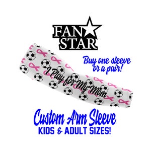 Personalized Breast Cancer Softball ARM Sleeve, Breast Cancer Awareness Fastpitch Sleeve for Kids and Adults, Fully Customizable Arm Sleeve image 6