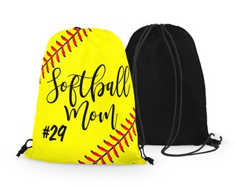 softball drawstring bolsa