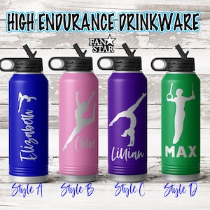 Gymnastics Water Bottle Labels – Sports Party Drink Stickers – Set