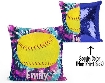 personalized softball pillows