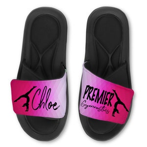 Personalized GYMNAST Slides - HANDSTAND Gymnastics Custom Slides - Custom Name and/or Team