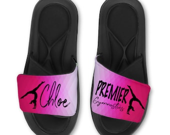 Personalized GYMNAST Slides - HANDSTAND Gymnastics Custom Slides - Custom Name and/or Team
