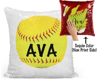personalized softball pillows