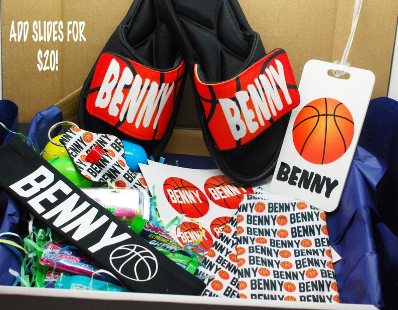 Personalized BASKETBALL Gift Box Birthday Gift Box Basketball Easter Gift Box Basketball Team Gift BOYS image 2