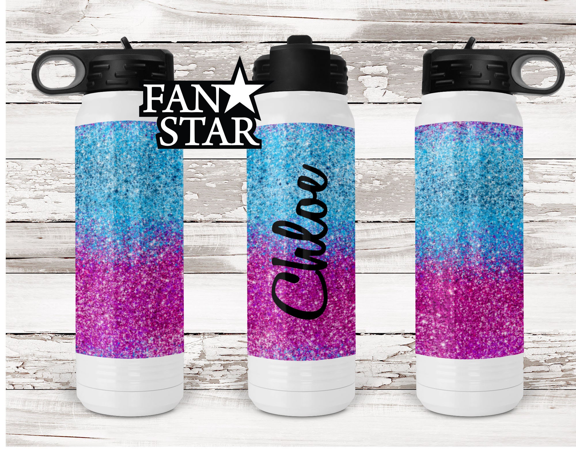 Botella de agua FAUX Glitter personalizada con su nombre, acero inoxidable,  aislada Vacumn para mantener sus bebidas calientes o frías 30 oz -   México