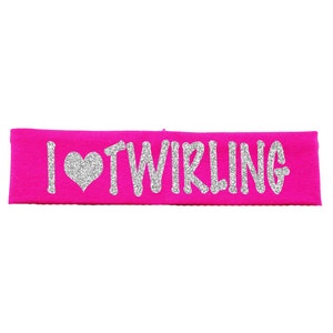 I Heart Twirling Custom Cotton Headband - Sparkle Letters