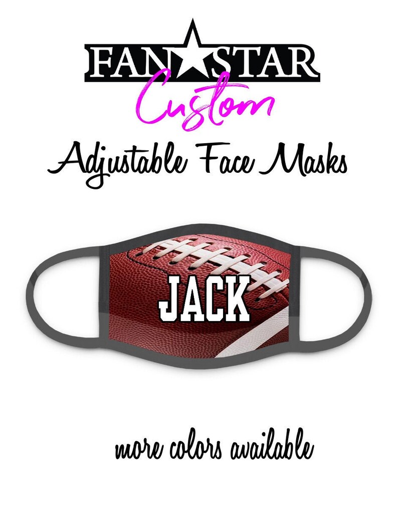 Custom Football Face Mask Faux Football Mask Personalized Etsy