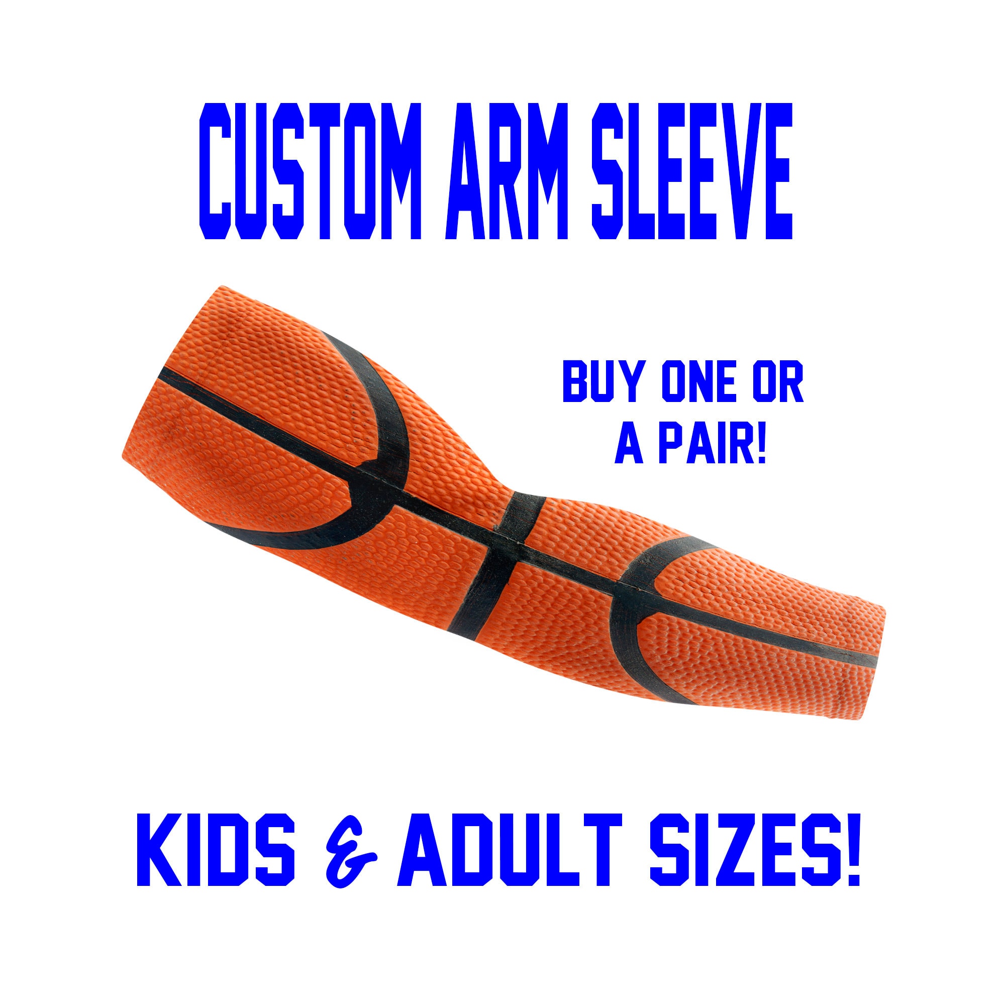 Personalized BASKETBALL Arm Sleeve Custom BASKETBALL