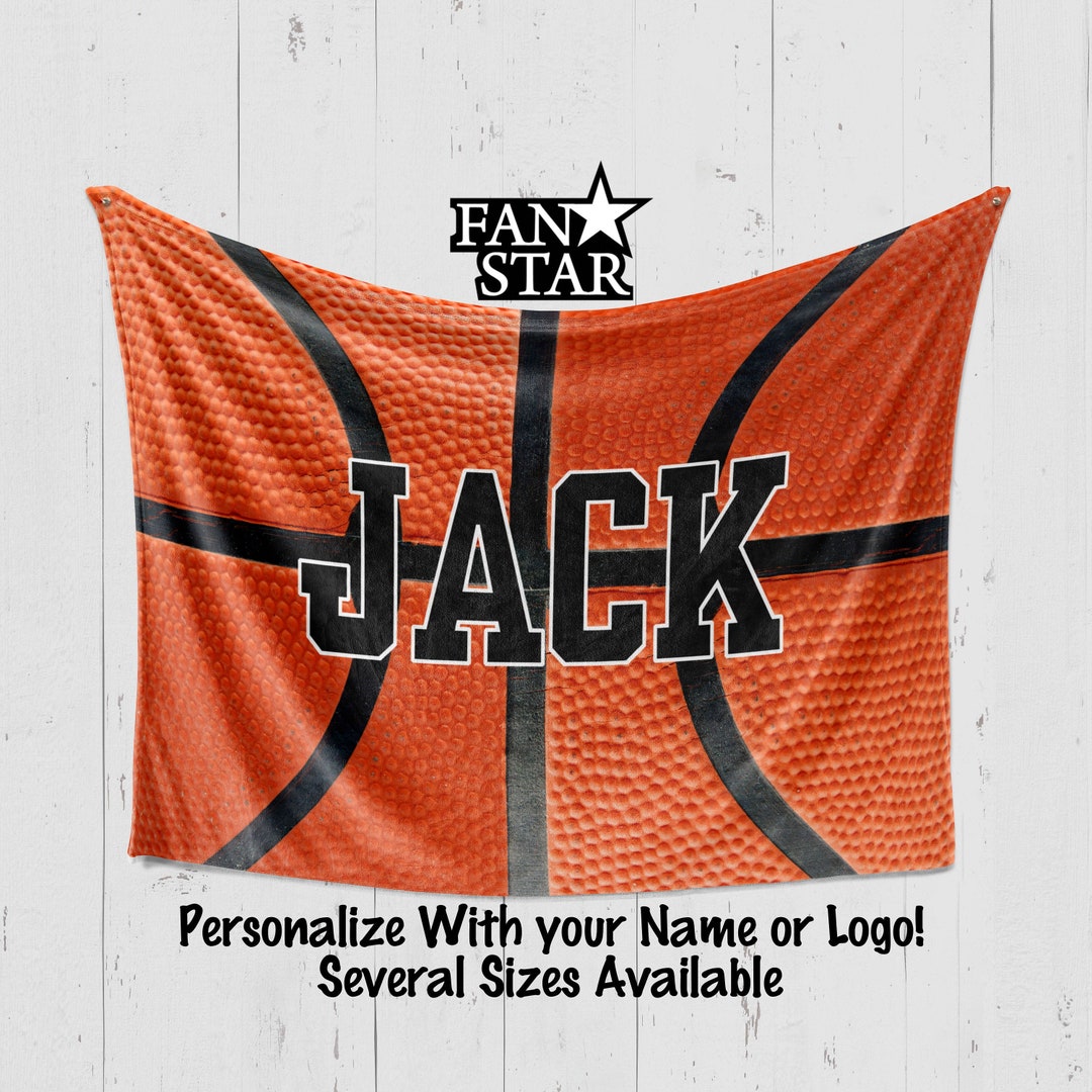 Personalized Basketball Blanket, Plush Custom Basketball Blanket, Perfect Basketball Gift