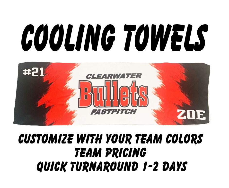 Personalized Cooling Towels Perfect for Softball Baseball Etsy