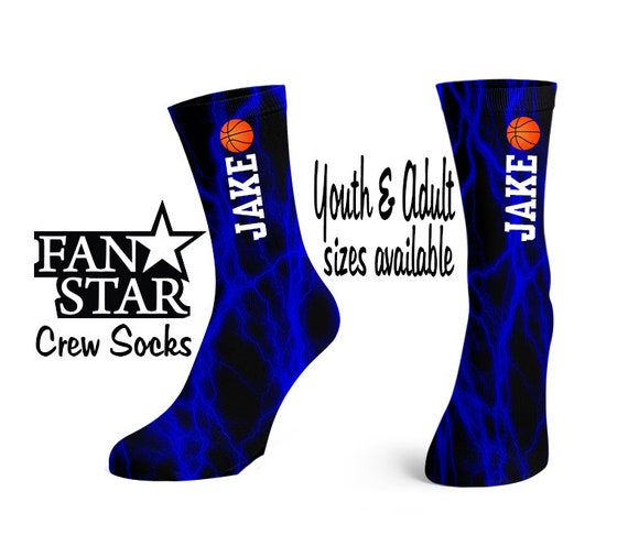 Calcetines personalizados de la tripulación de baloncesto, calcetines  personalizados para adultos o niños de la tripulación Lightning de  baloncesto, regalo de cumpleaños perfecto o regalo de equipo. -  México