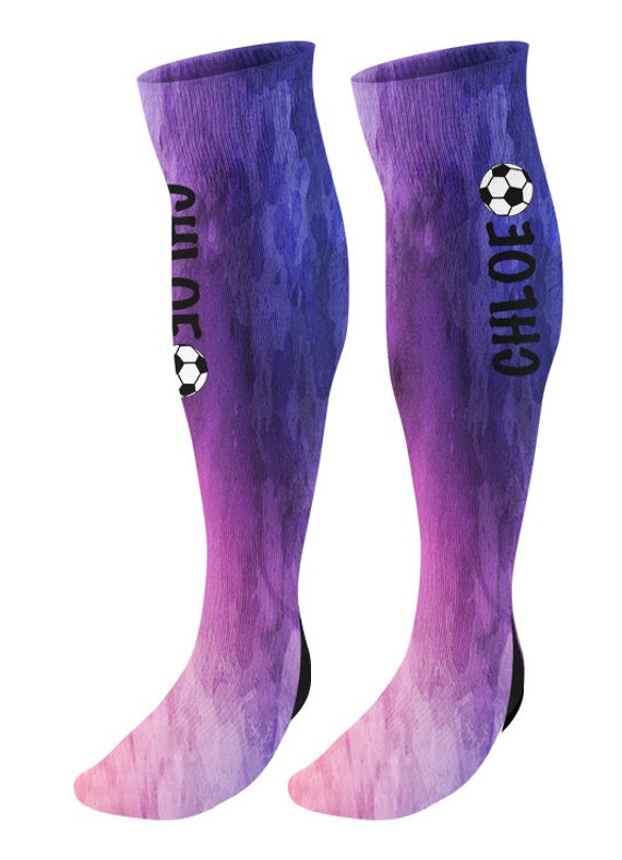 Calcetines personalizados de fútbol hasta la rodilla, calcetines  personalizados para la rodilla del equipo de fútbol, gran regalo de equipo  para el fútbol, diseño de acuarela -  México