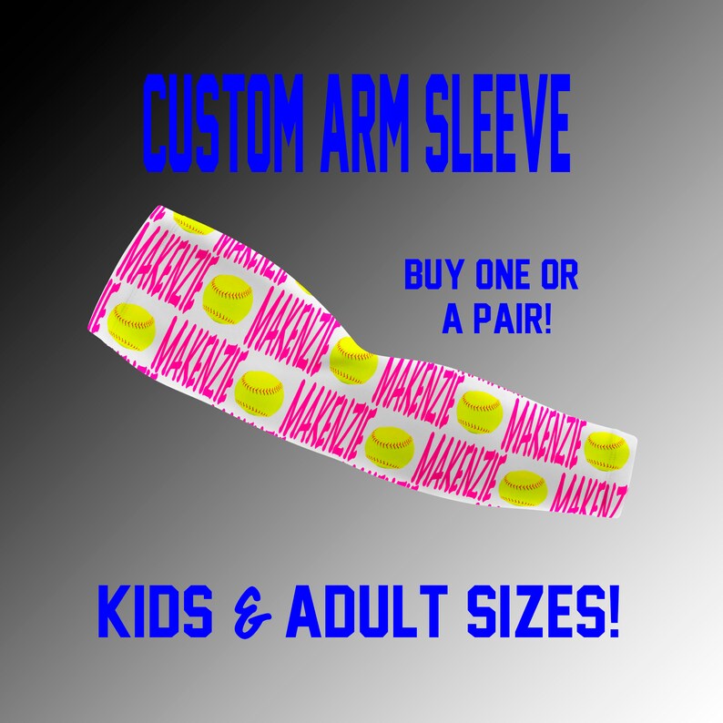 Personalized SOFTBALL Arm Sleeve Custom FASTPITCH Laces Etsy