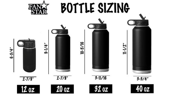 16 oz Stainless Steel Water Bottle, Personalized Water Bottle