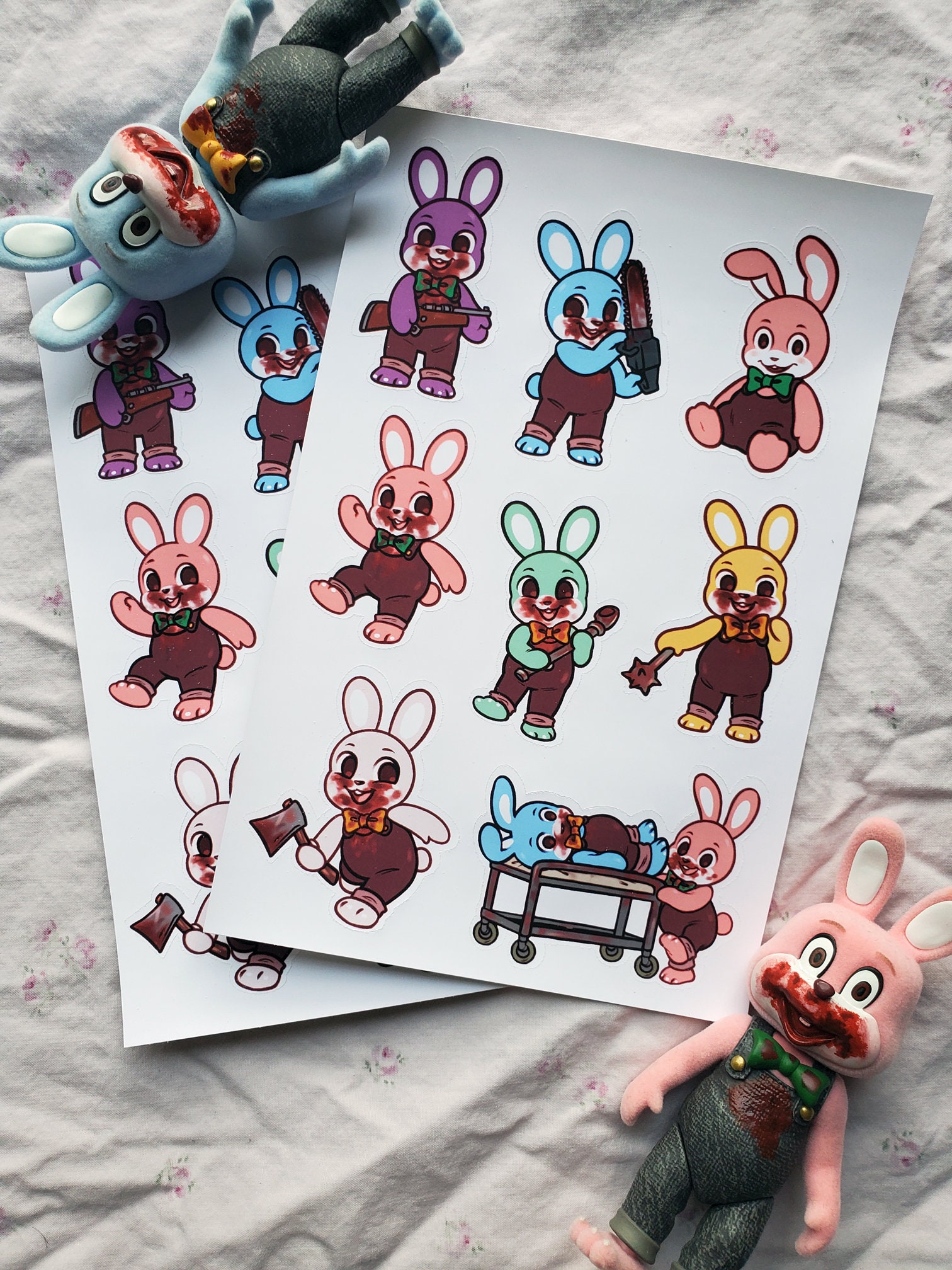 Robby Rabbit Label Sticker For Notebook Robbie the Rabbit Stickers - Etsy