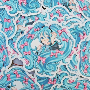 Ribbon Miku Vinyl Sticker