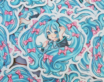 Ribbon Miku Vinyl Sticker