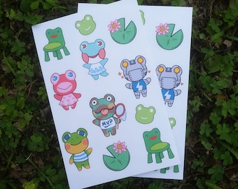 Animal Crossing Froggy Friends Sticker Sheet