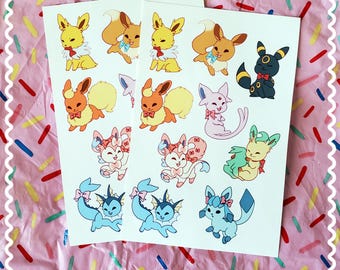 Bowtie Eeveelution Sticker Sheet