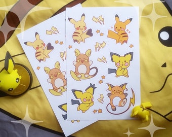 Pika Family and Friends Sticker Sheet