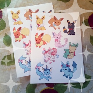 Bowtie Eeveelution Sticker Sheet