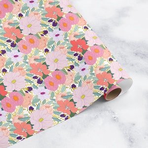 Floral Wrapping Paper 3 Sheets image 1