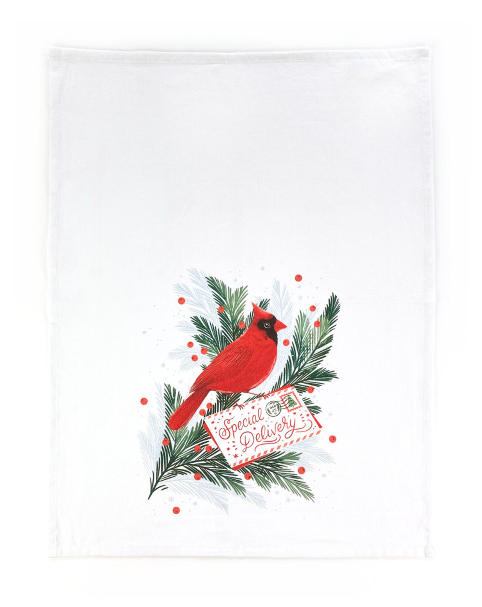 cardinal tea towel