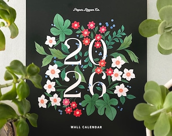 2026 Botanical Wall Calendar | Hanging Calendar | Monthly Calendar | Floral Calendar | Wire Calendar