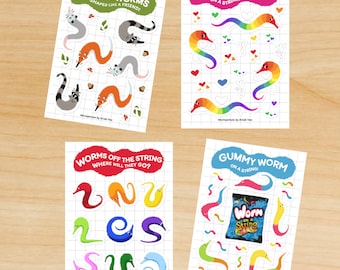 Worm Themed Sticker Sheet