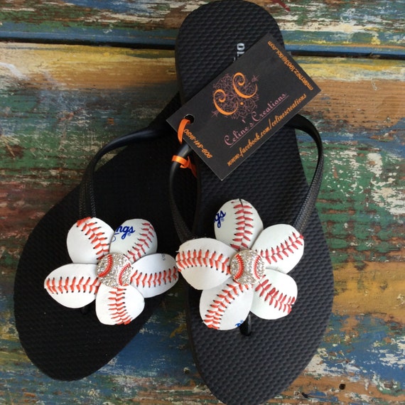 etsy baseball flip flops