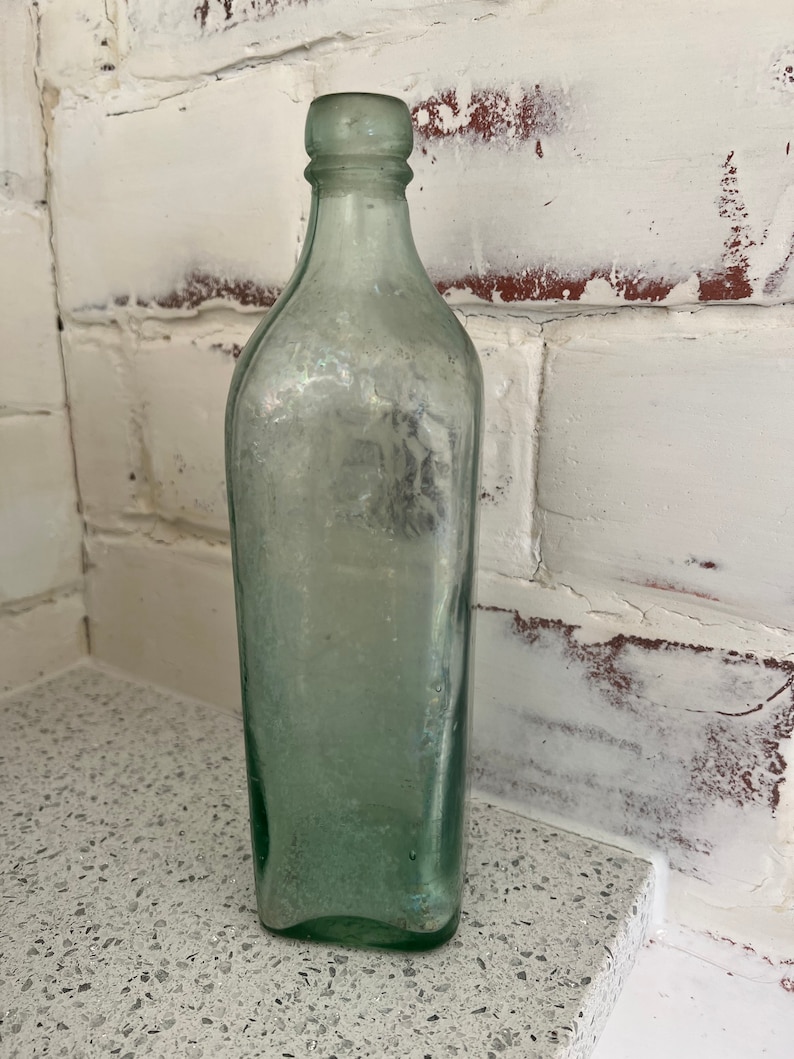 Antique Bottle Walkers Whiskey Irridescent Sea Glass Etsy