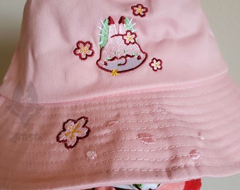 Hana the Sakura fox bucket hat